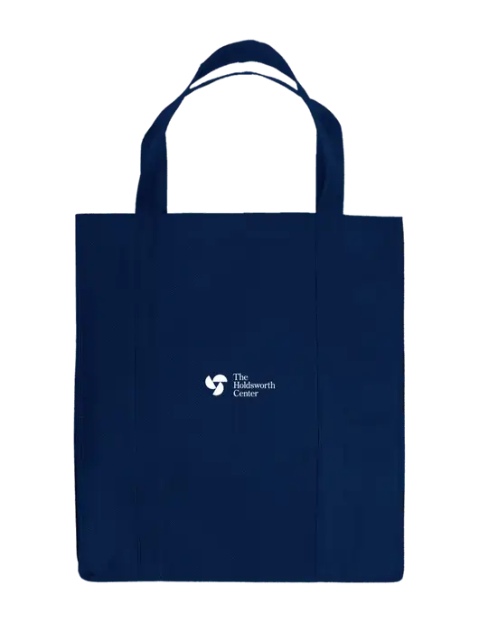 Eco Reusable Jumbo Navy Blue Shopping Bag w/Holdsworth Center Logo