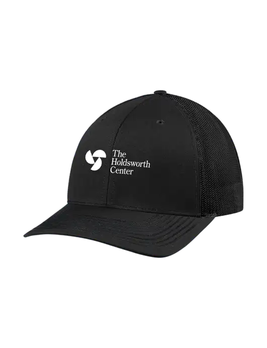 Richardson Adjustable Snapback Original 112 Trucker Cap Black w/Black Mesh w/Holdsworth Center Logo