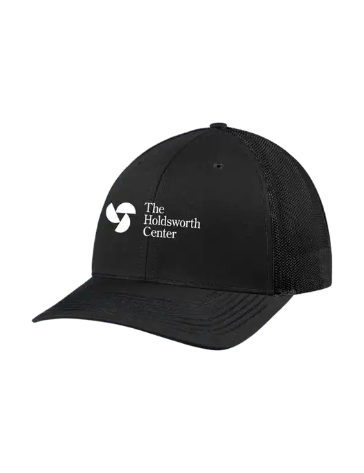 Richardson Adjustable Snapback Original 112 Trucker Cap Black w/Black Mesh w/Holdsworth Center Logo