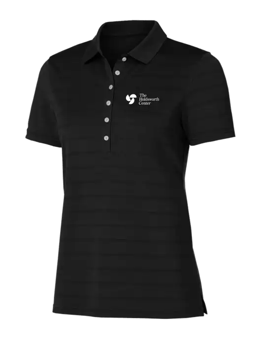 Callaway Womens Black Ventilated Polo w/Holdsworth Center Logo