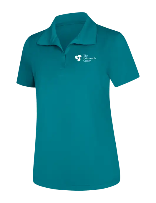 Womens Dark Sapphire Micropique Sport-Wick Polo w/Holdsworth Center Logo