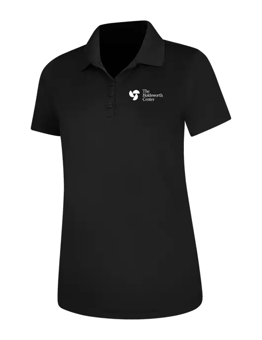 Black Womens Dry Zone UV Mesh Polo w/Holdsworth Center Logo