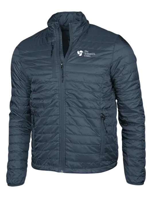 Navy Puffy Packable Jacket w/Holdsworth Center Logo
