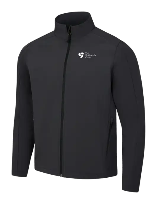Black Charcoal Heather Core Soft Shell Jacket w/Holdsworth Center Logo