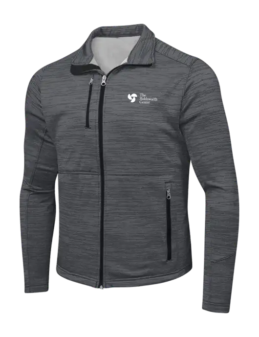 Dark Grey Digi Stripe Fleece Jacket w/Holdsworth Center Logo