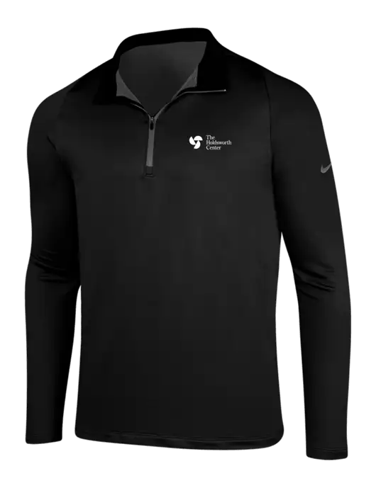 NIKE Black/Dark Grey Dry-Fit Stretch 1/2 Zip Cover-Up w/Holdsworth Center Logo
