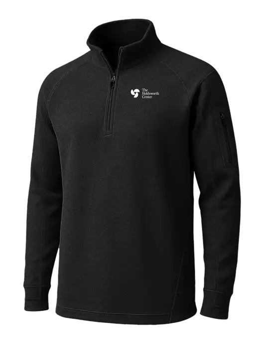 Black Tech Fleece 1/4 Zip Pullover w/Holdsworth Center Logo