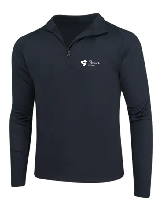 Black Sport Wick Stretch 1/4 Zip Pullover w/Holdsworth Center Logo