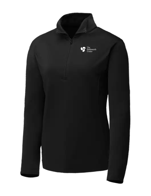 Black Womens Posicharge Competitor ¼ Zip Pullover w/Holdsworth Center Logo
