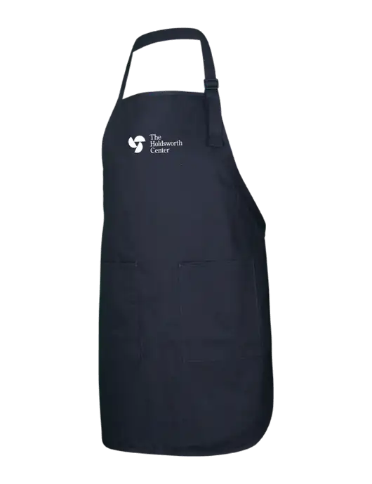 Full-Length Black Apron With Pockets w/Holdsworth Center Logo