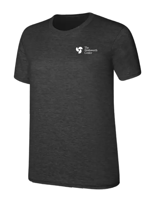 Womens Ring Spun Dark Heather Grey 4.5 oz T-Shirt w/Holdsworth Center Logo