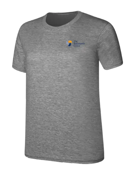 Womens Ring Spun Light Grey Heather 4.5 oz T-Shirt w/Holdsworth Center Logo