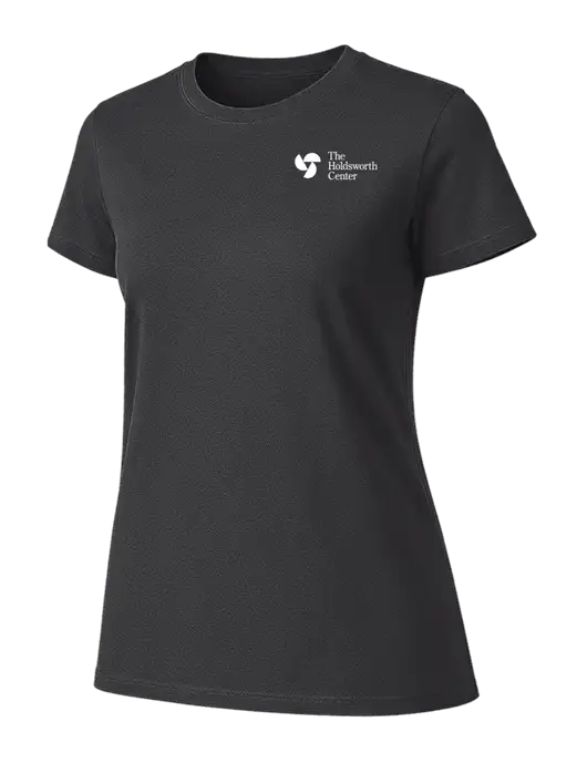 Womens Ring Spun Charcoal 4.5 oz T-Shirt w/Holdsworth Center Logo