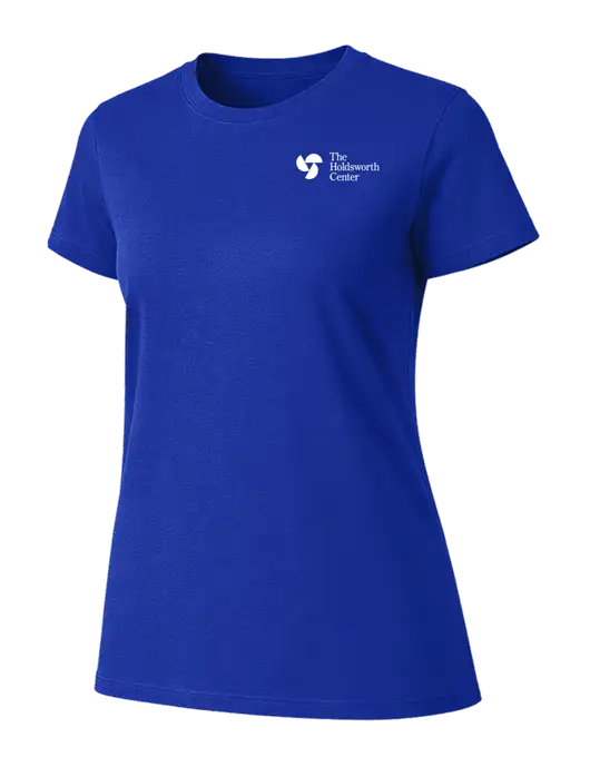 Womens Ring Spun Royal 4.5 oz T-Shirt w/Holdsworth Center Logo