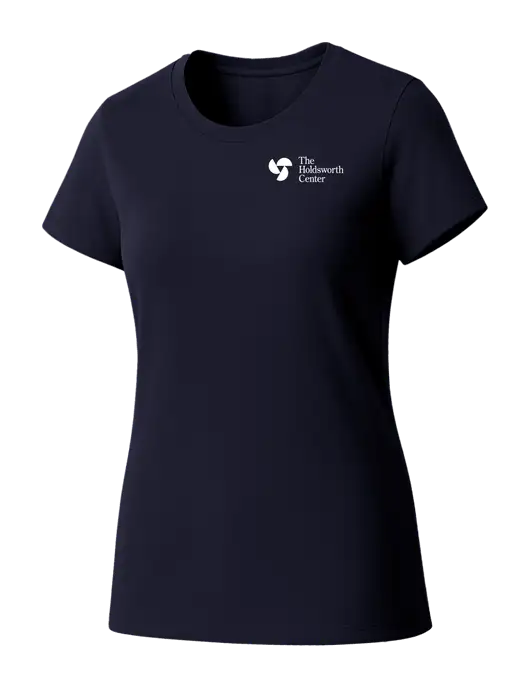Womens Seriously Soft New Navy T-Shirt w/Holdsworth Center Logo