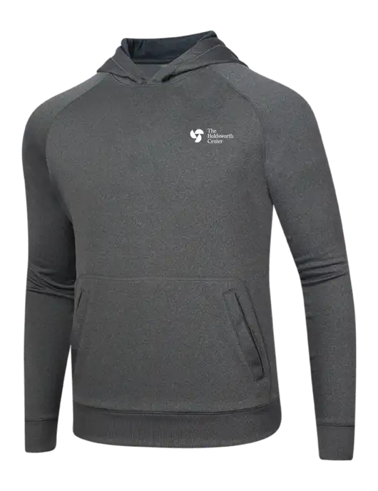 Tech Graphite Heather Fleece Hooded Sweatshirt w/Holdsworth Center Logo
