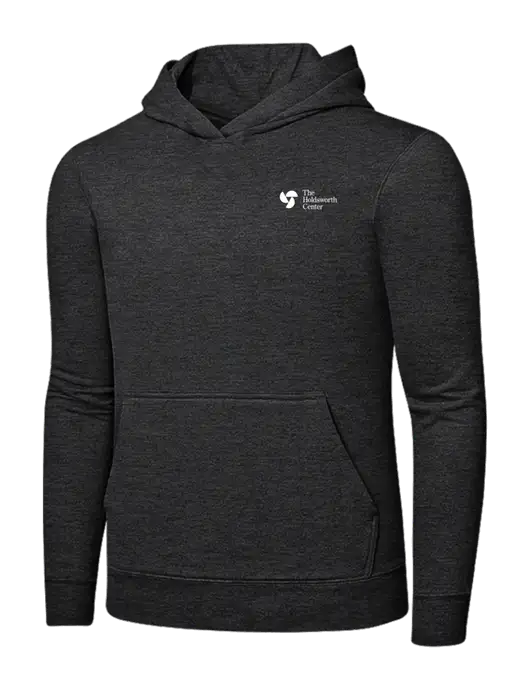Dark Heather Grey 7.8 oz Ring Spun Hooded Sweatshirt w/Holdsworth Center Logo