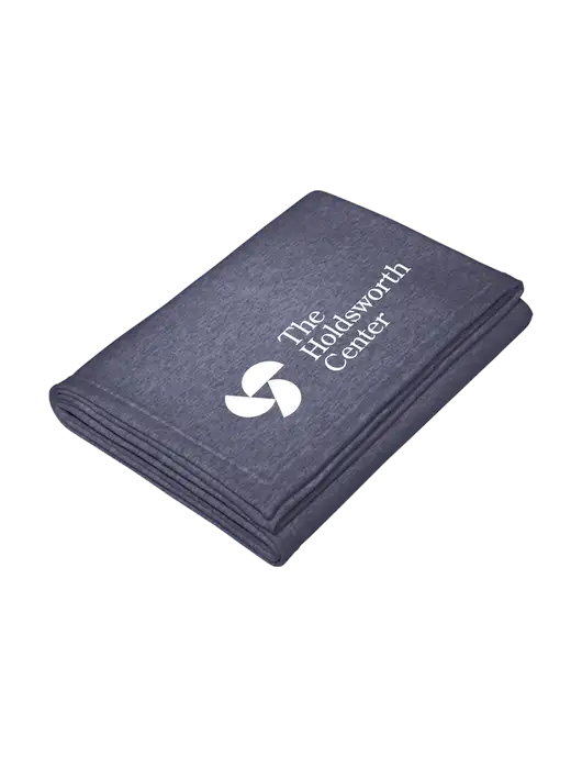 Core Heather Navy Fleece Sweatshirt Blanket w/Holdsworth Center Logo