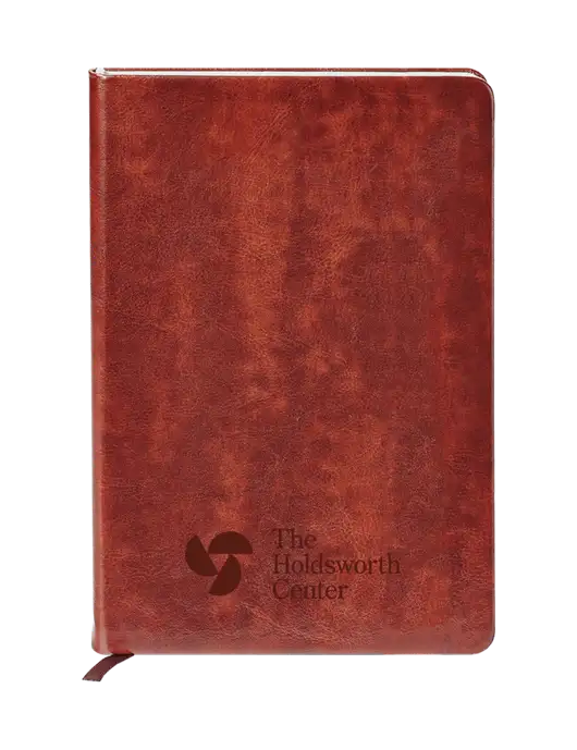 Fabrizio Brown Hard Cover 5.75 x 8.3 Journal w/Holdsworth Center Logo