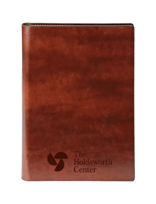Fabrizio Brown 7 x 9.625 Padfolio & Notepad w/Holdsworth Center Logo