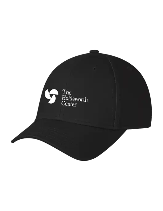 Black Structured Cap Hook & Loop w/Holdsworth Center Logo