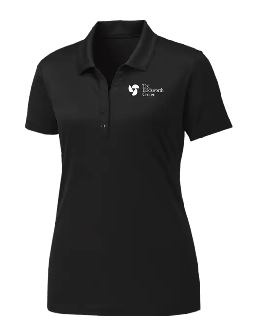 Womens Black PosiCharge Competitor Polo w/Holdsworth Center Logo
