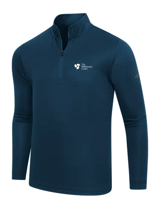 Adidas Navy Lightweight Quarter Zip Pullover w/Holdsworth Center Logo