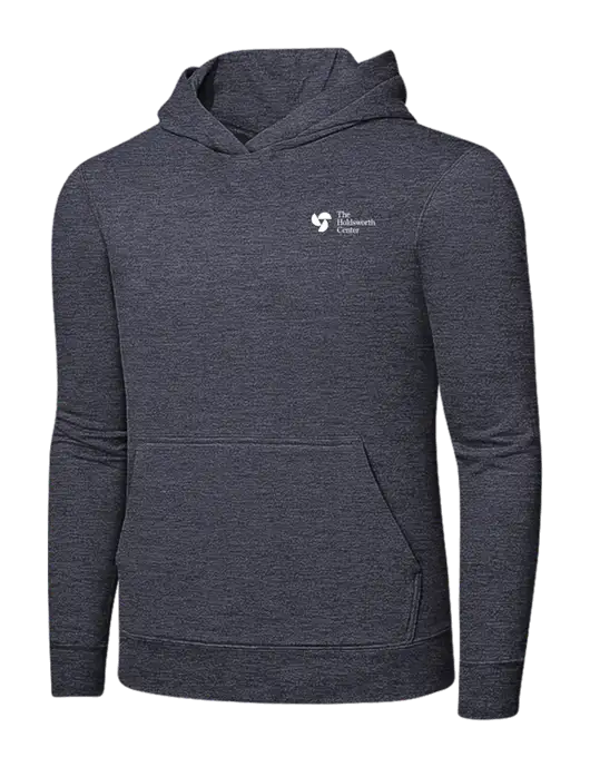 Heather Navy 7.8 oz Ring Spun Hooded Sweatshirt w/Holdsworth Center Logo