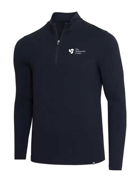 TravisMathew Black Crestview 1/4 Zip w/Holdsworth Center Logo