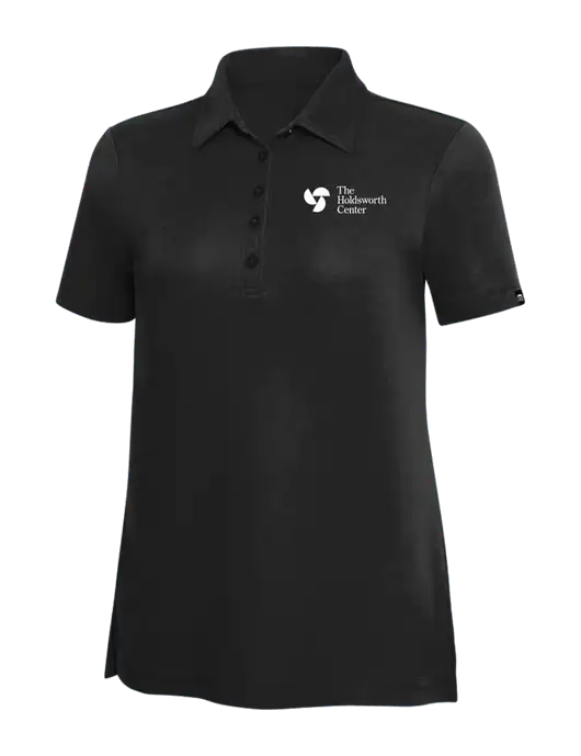 TravisMathew Black Solid Womens Oceanside Polo w/Holdsworth Center Logo