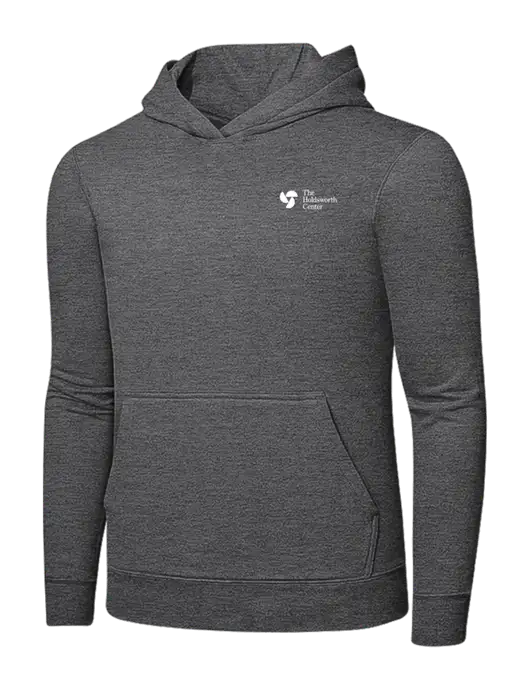 Graphite Heather 7.8. oz Ring Spun Hooded Sweatshirt w/Holdsworth Center Logo