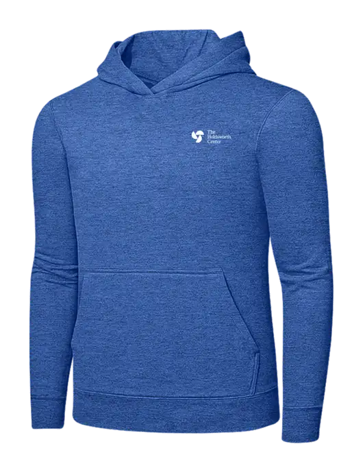 Heather Royal 7.8. oz Ring Spun Hooded Sweatshirt w/Holdsworth Center Logo