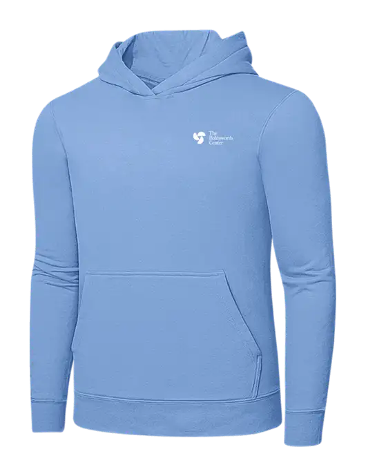 Light Blue 7.8. oz Ring Spun Hooded Sweatshirt w/Holdsworth Center Logo