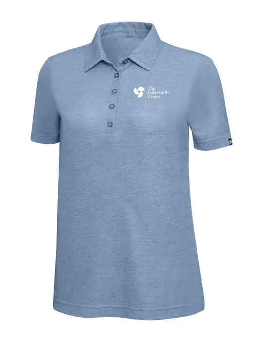 TravisMathew Slate Blue Heather Womens Oceanside Polo w/Holdsworth Center Logo