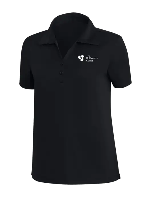 TravisMathew Black Womens Coto Performance Polo w/Holdsworth Center Logo