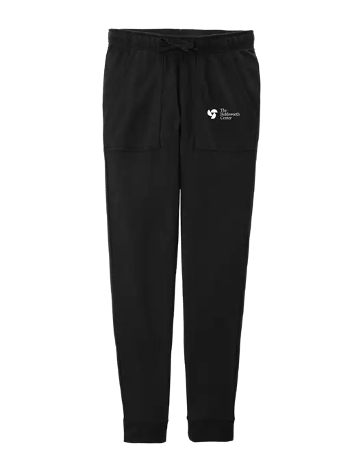 Womens Posicharge Tri-blend Wicking Black Triad Solid Fleece Jogger w/Holdsworth Center Logo