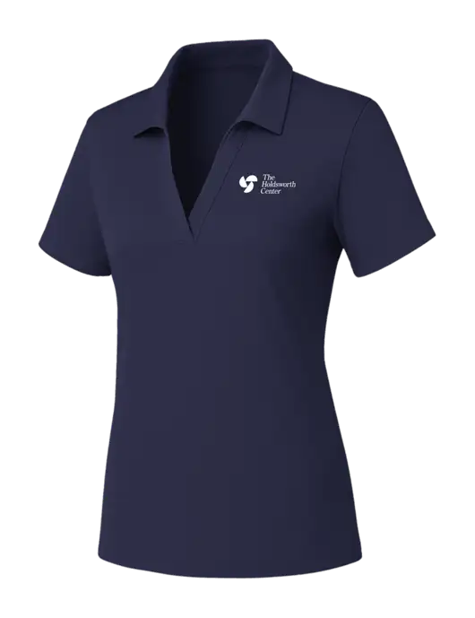 Womens Navy PosiCharge RacerMesh Polo w/Holdsworth Center Logo