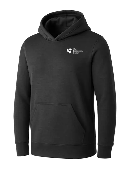 Womens Dark Grey Heather Core Fleece Pullover Hooded Sweatshirt w/Holdsworth Center Logo
