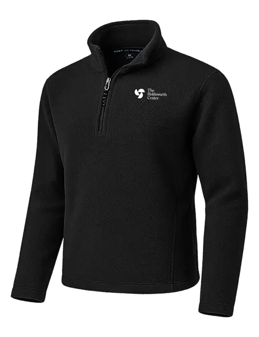 Black Fleece 1/4-Zip Pullover w/Holdsworth Center Logo