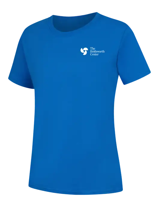 Womens Royal Blue Core Blend Tee w/Holdsworth Center Logo