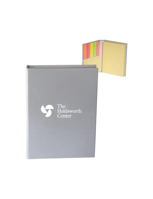 Light Medium Grey Sticky Book Folio, 3.125 x 4.125 w/Holdsworth Center Logo