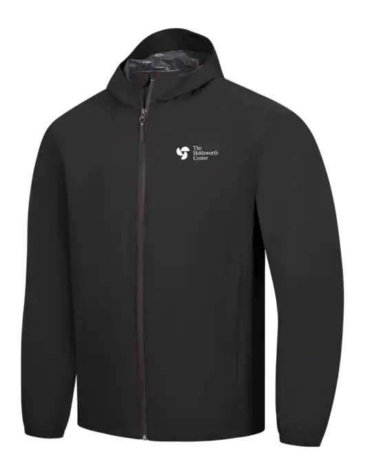 Black Essential Rain Jacket w/Holdsworth Center Logo