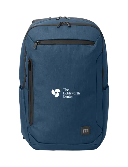 TravisMathew Heather Navy Duration Backpack w/Holdsworth Center Logo