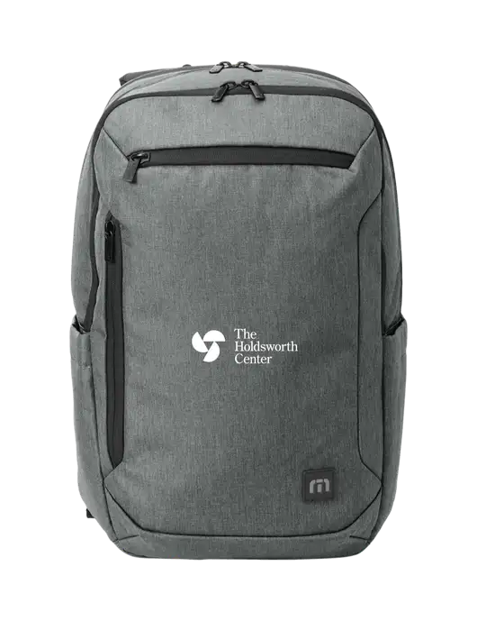 TravisMathew Medium Grey Heather Duration Backpack w/Holdsworth Center Logo