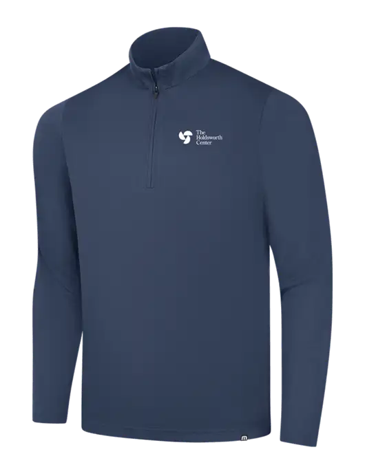 TravisMathew Navy Coveside ¼-Zip w/Holdsworth Center Logo