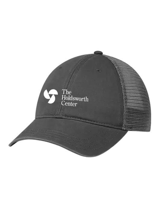 Richardson 111 Garment Washed Trucker Cap Charcoal w/Charcoal Mesh w/Holdsworth Center Logo