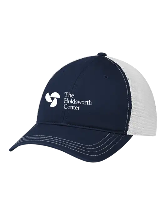 Richardson 111 Garment Washed Trucker Cap Navy w/White Mesh w/Holdsworth Center Logo