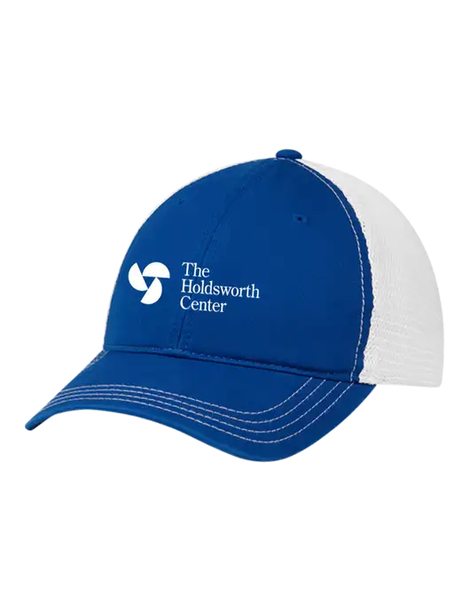 Richardson 111 Garment Washed Trucker Cap Royal w/White Mesh w/Holdsworth Center Logo