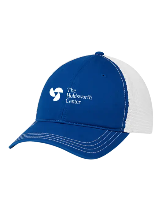 Richardson 111 Garment Washed Trucker Cap Royal w/White Mesh w/Holdsworth Center Logo