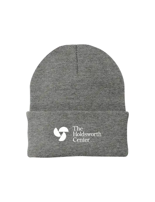 Medium Grey Heather Knit Cap w/Holdsworth Center Logo